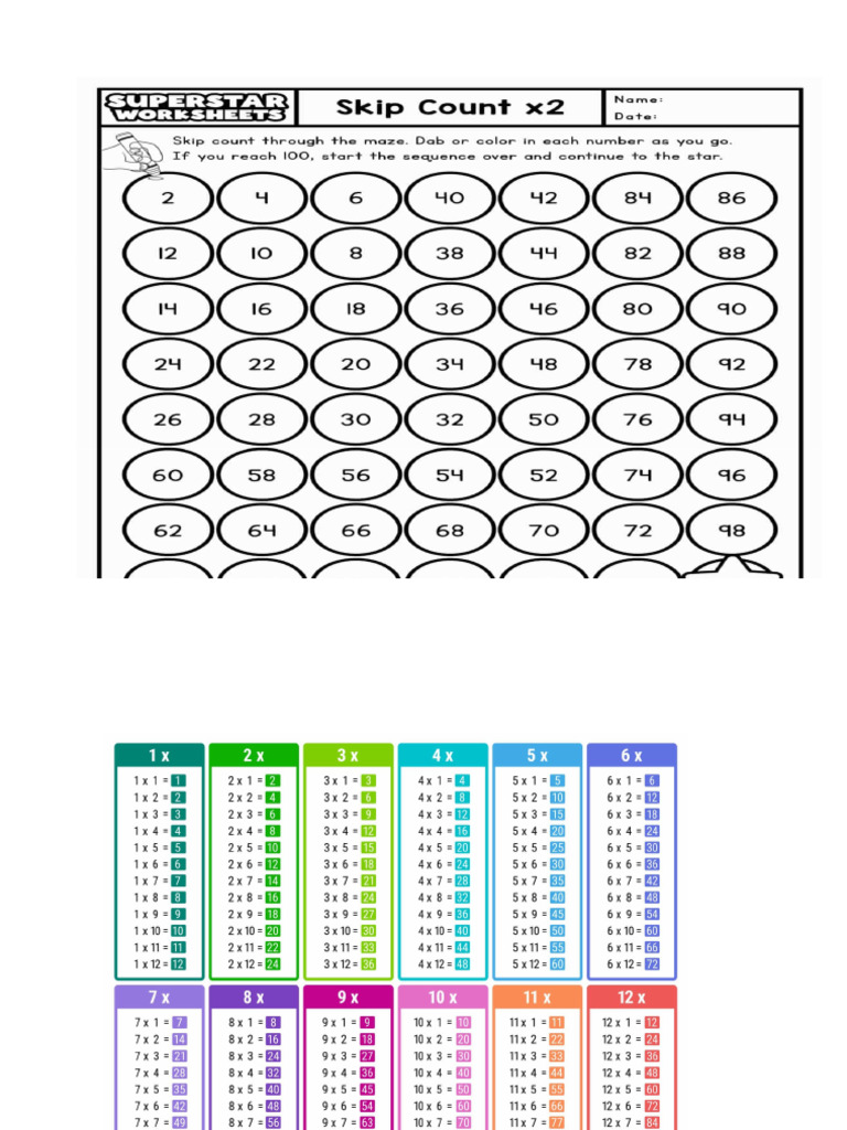Skip Counting | PDF