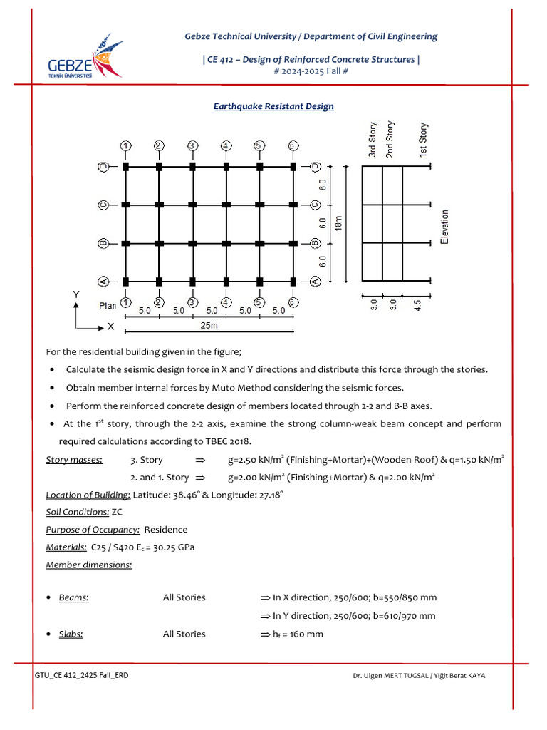 4-CE412 ERD 2425fall | PDF | Beam (Structure) | Concrete