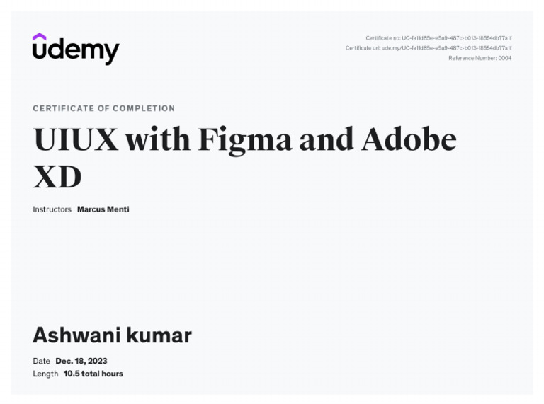 Ashwani Ui Ux Certificate | PDF