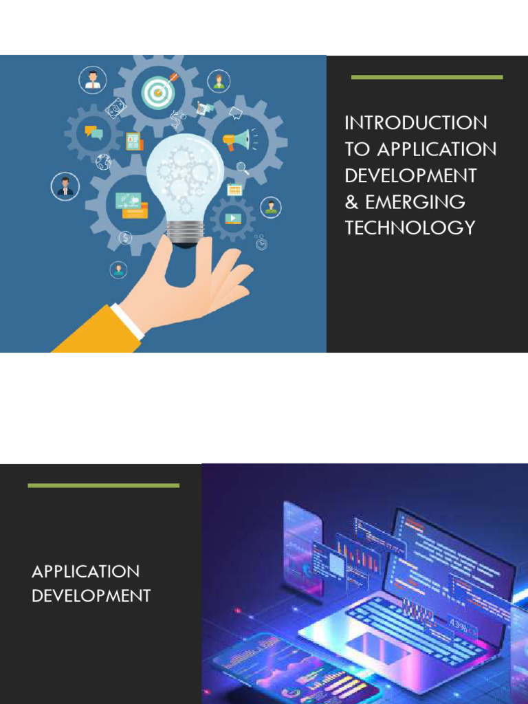 1-Introduction To Application Development & Emerging Technology | PDF ...