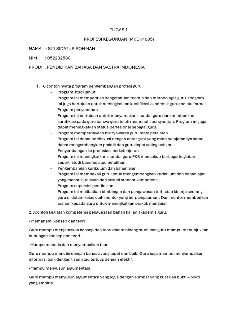 Program Pengembangan Profesi Guru | PDF | Karier & Perkembangan