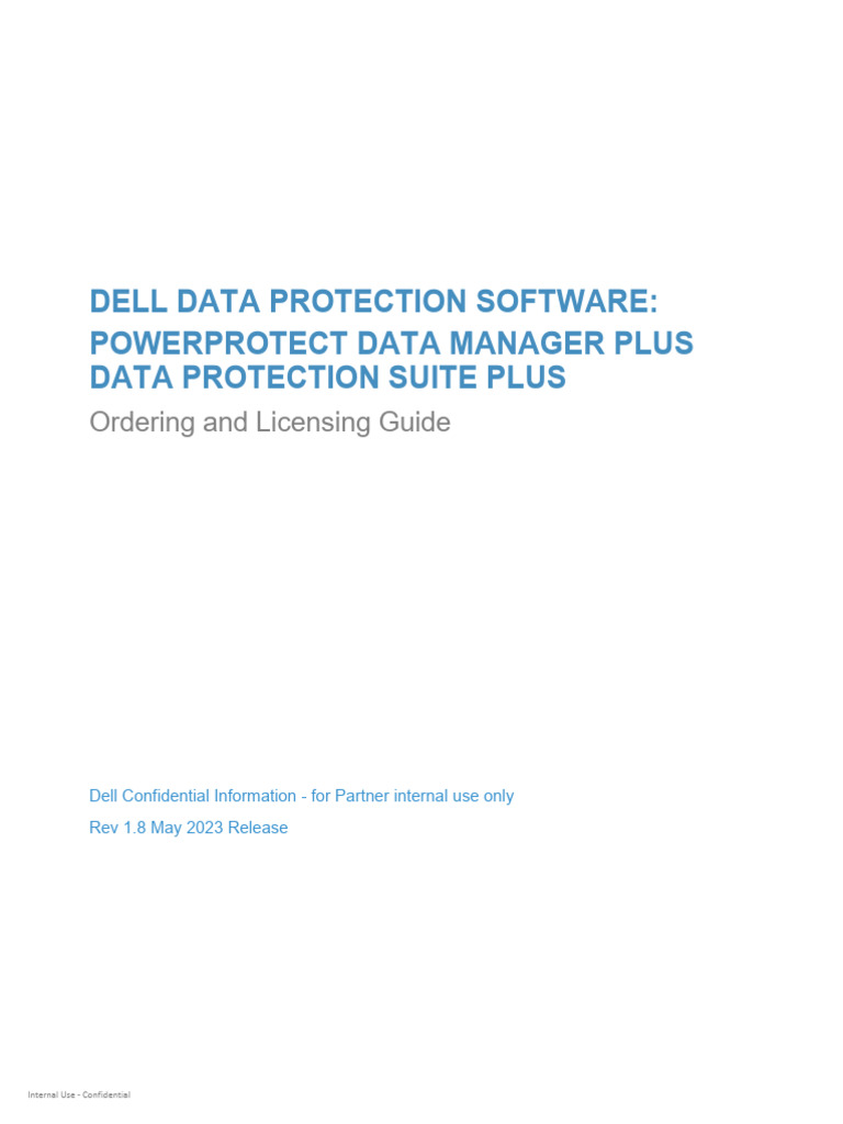 Dell Data Protection Suite Licensing Guide | PDF | Cloud Computing | Backup