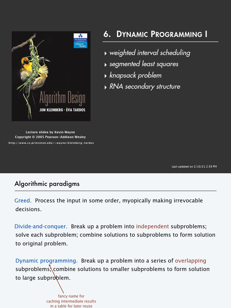 06DynamicProgrammingI 2 | PDF | Dynamic Programming | Algorithms And ...