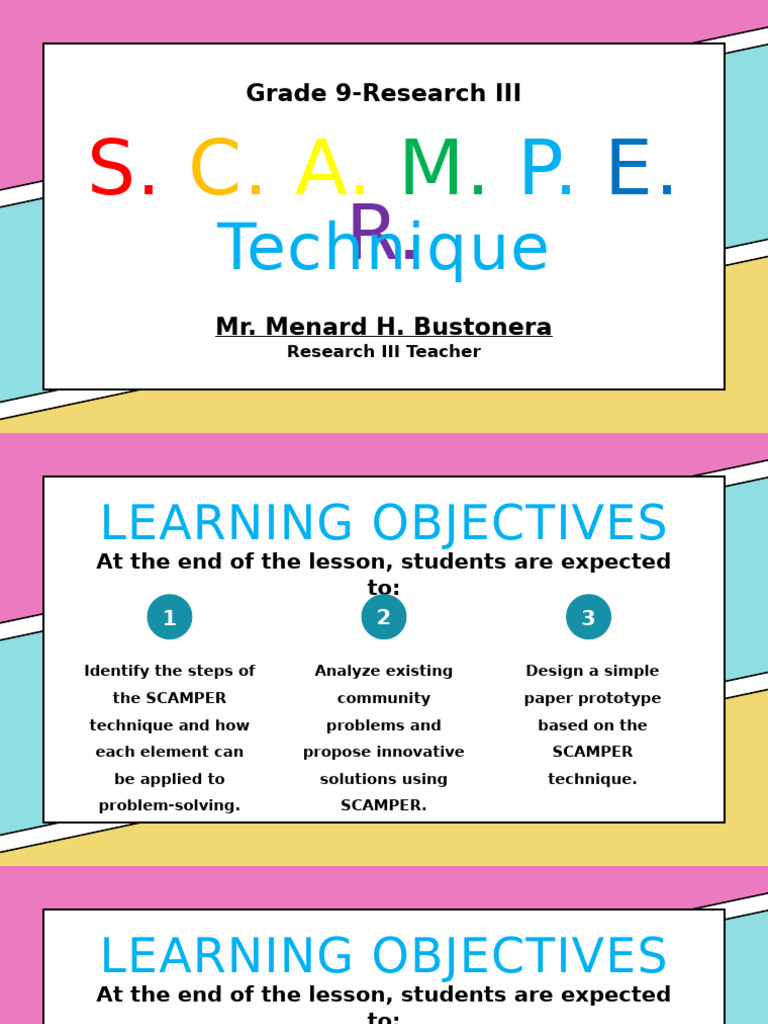 Scamper Technique Pdf Creativity Thought