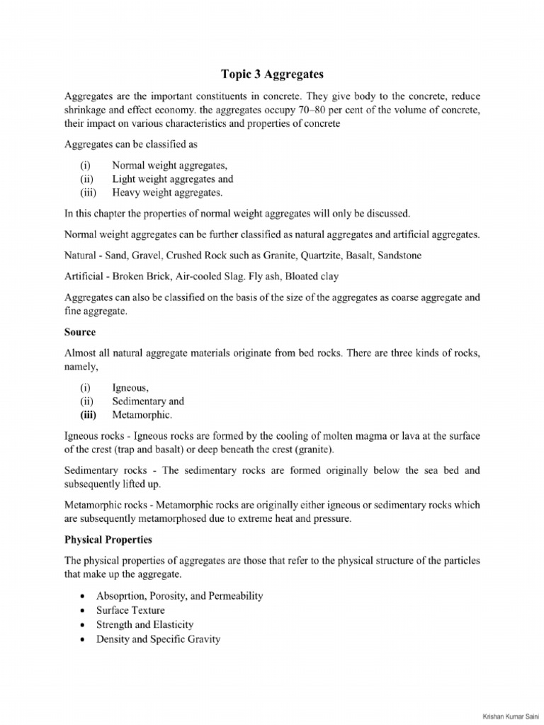 Aggregates | PDF