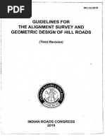 IRC 52.2019 Geometric Design of Hill Roads | PDF