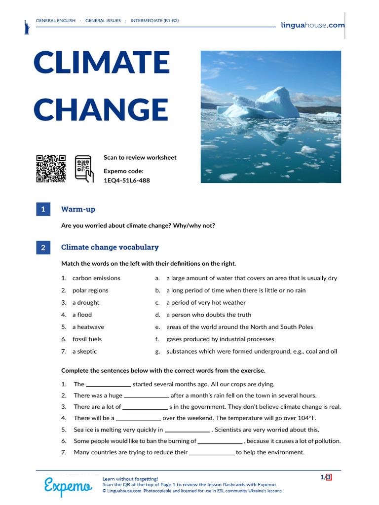 Climate Change Vocabulary and Insights | PDF | Climate Change ...