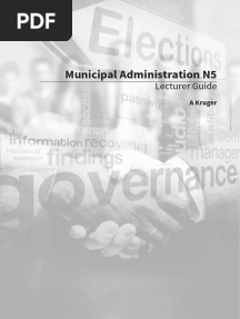 N5 Municipal Administration Lecturer Guide