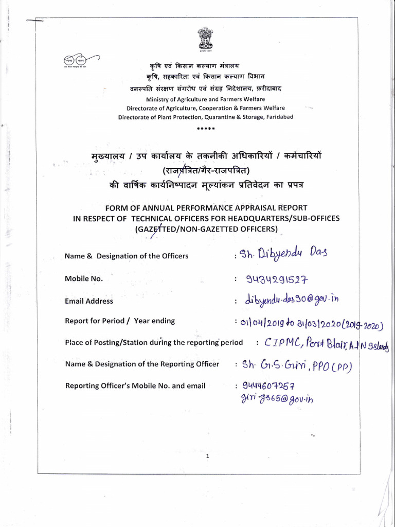 Annual Performance Appraisal Report | PDF