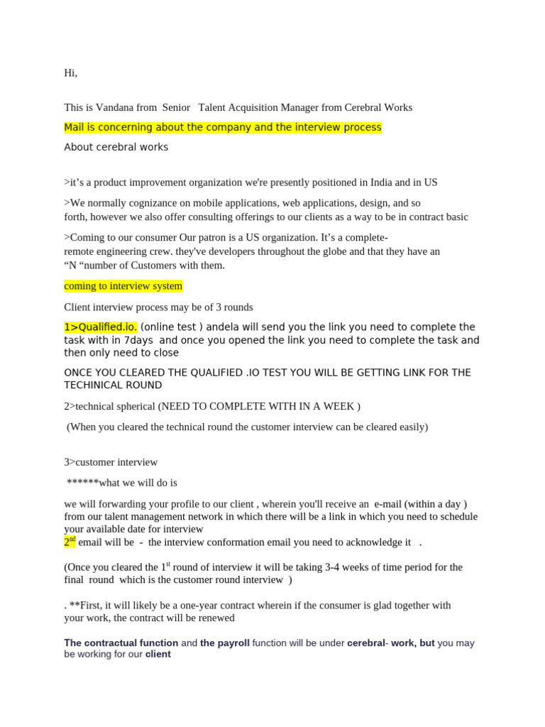 Interview Process Pdf