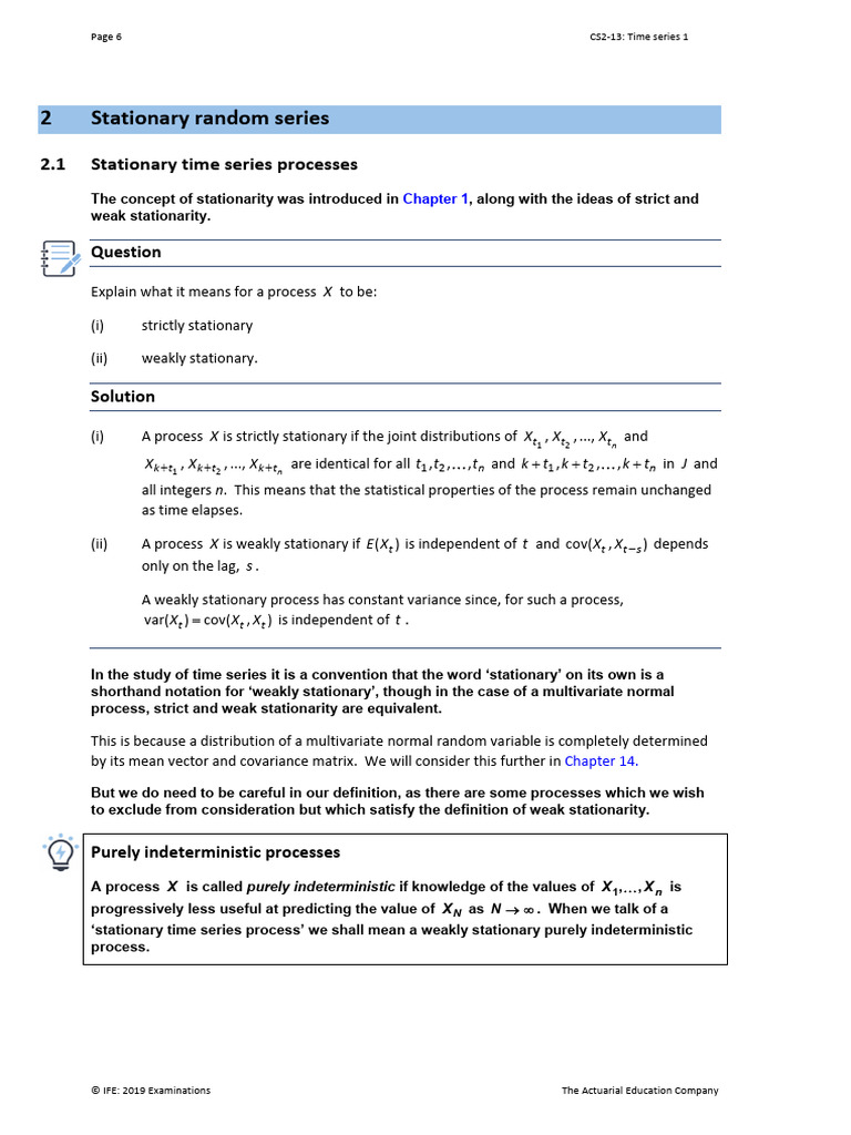 Stationarity in Time Series Analysis | PDF | Stationary Process ...