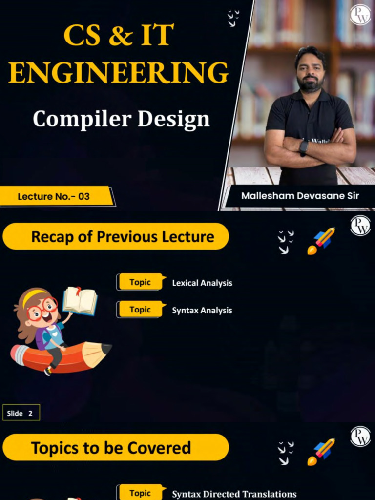 Compiler Design 03 - Class Notes | PDF