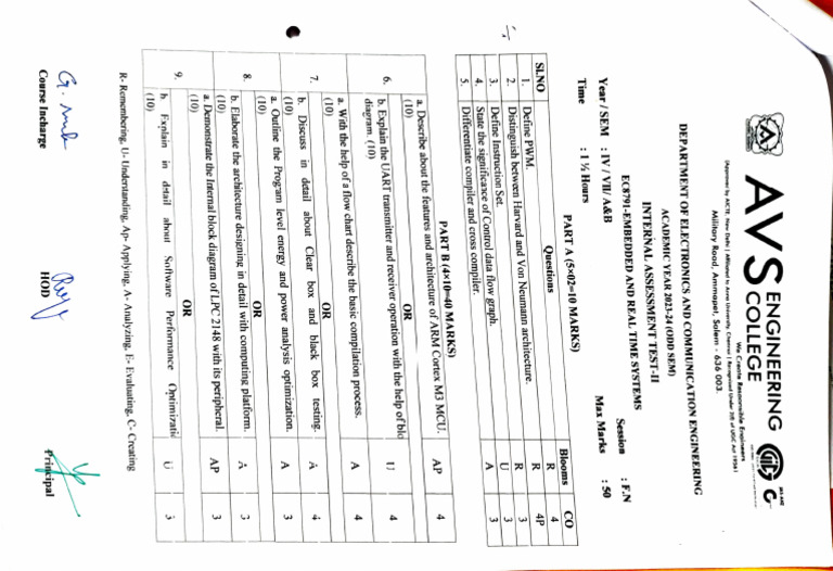 Embedded Systems Assessment Test 2023 | PDF | Computing