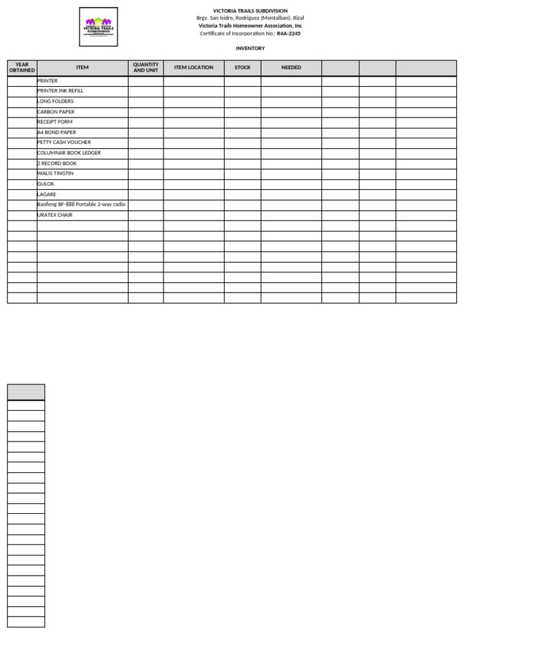 Inventory | PDF
