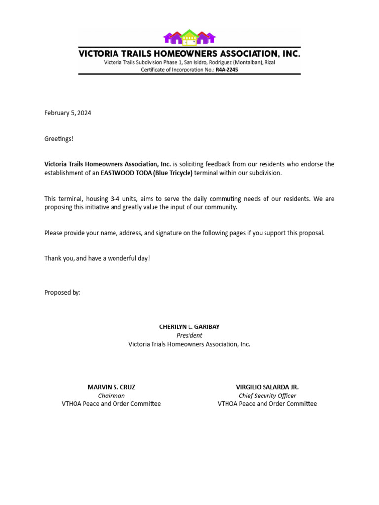 Eastwood TODA Terminal Proposal | PDF