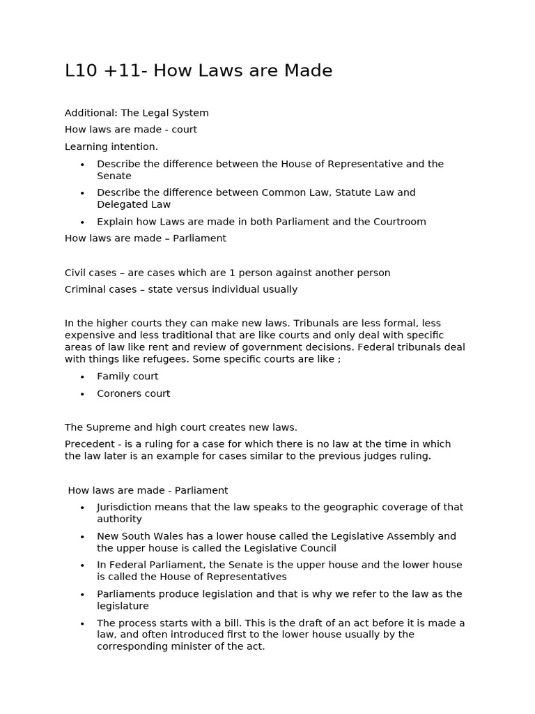 How Laws Are Made in Australia | PDF | Bill (Law) | Magistrate