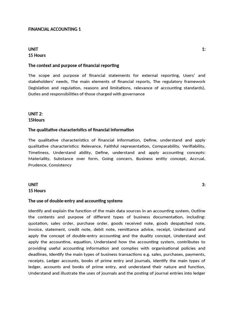 Financial Accounting 1 | PDF | Depreciation | Debits And Credits