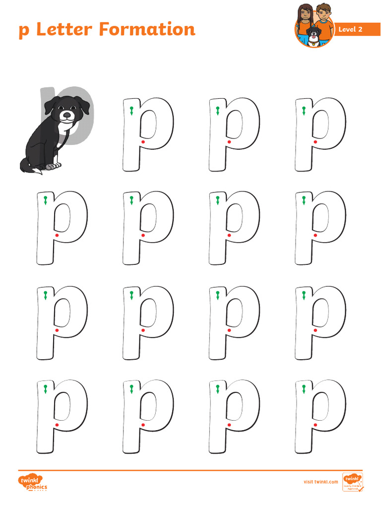 P Letter Formation Activity Sheet Pdf