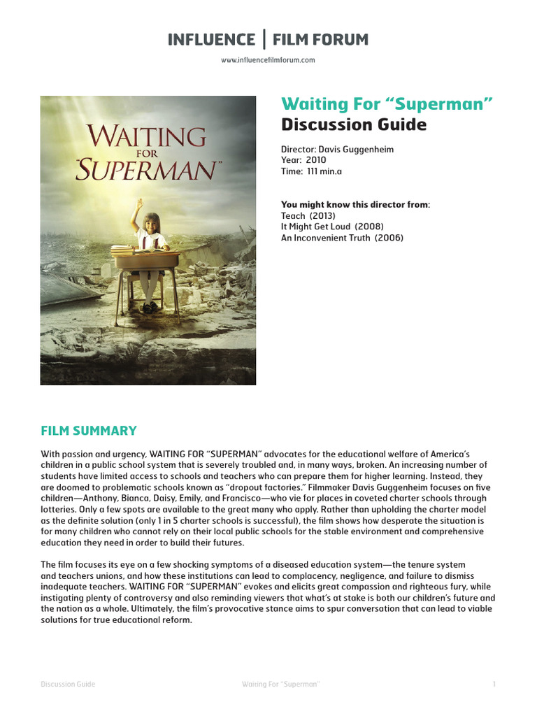Education Reform in Waiting for Superman | PDF | Standardized Tests ...