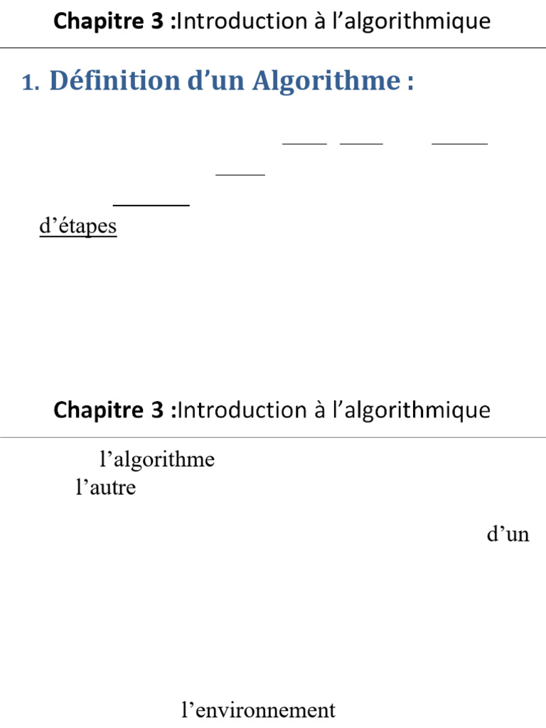 Introduction à l'algorithmique | PDF | Algorithmes | Logique mathématique