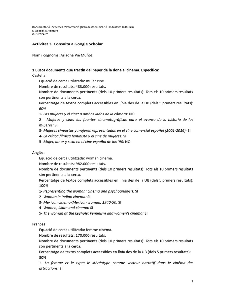 Activitat 3 Google Scholar PDF | PDF