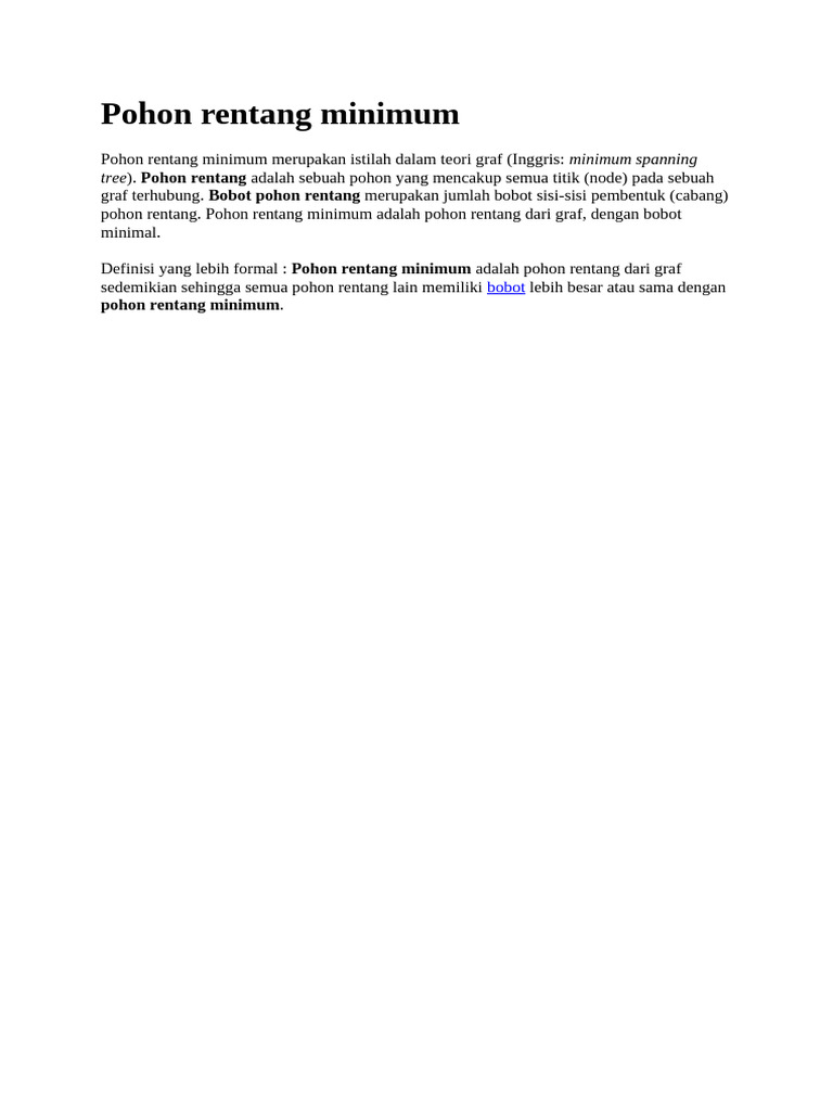 Pohon Rentang Minimum | PDF