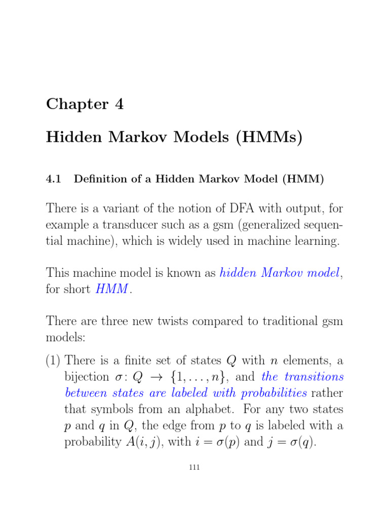 Cis262 HMM | PDF | Markov Chain | Applied Mathematics