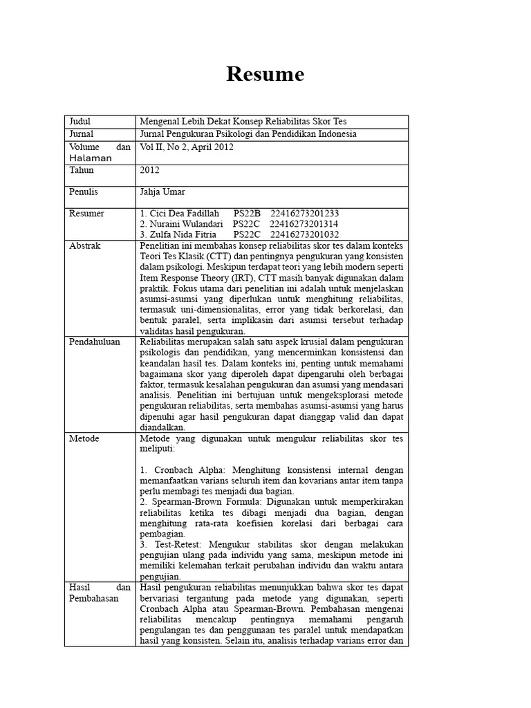 Resume Jurnal | PDF | Accuracy And Precision | Variance