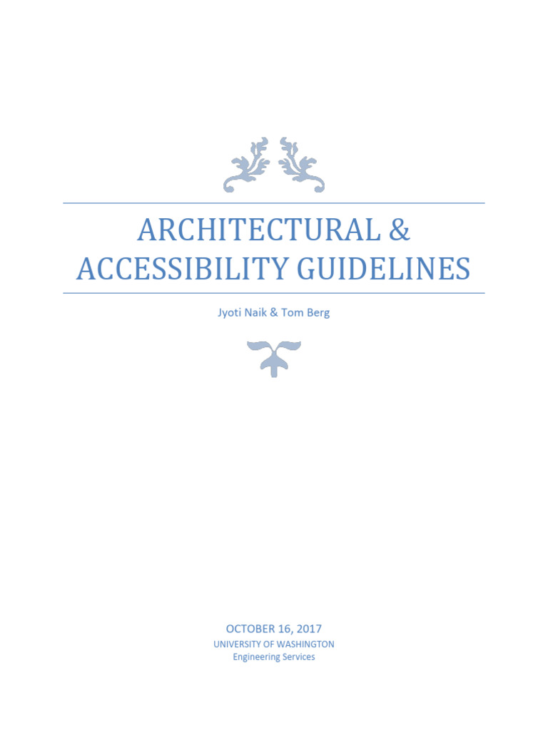 UW Architectural Accessibility Guidelines | PDF | Framing (Construction ...
