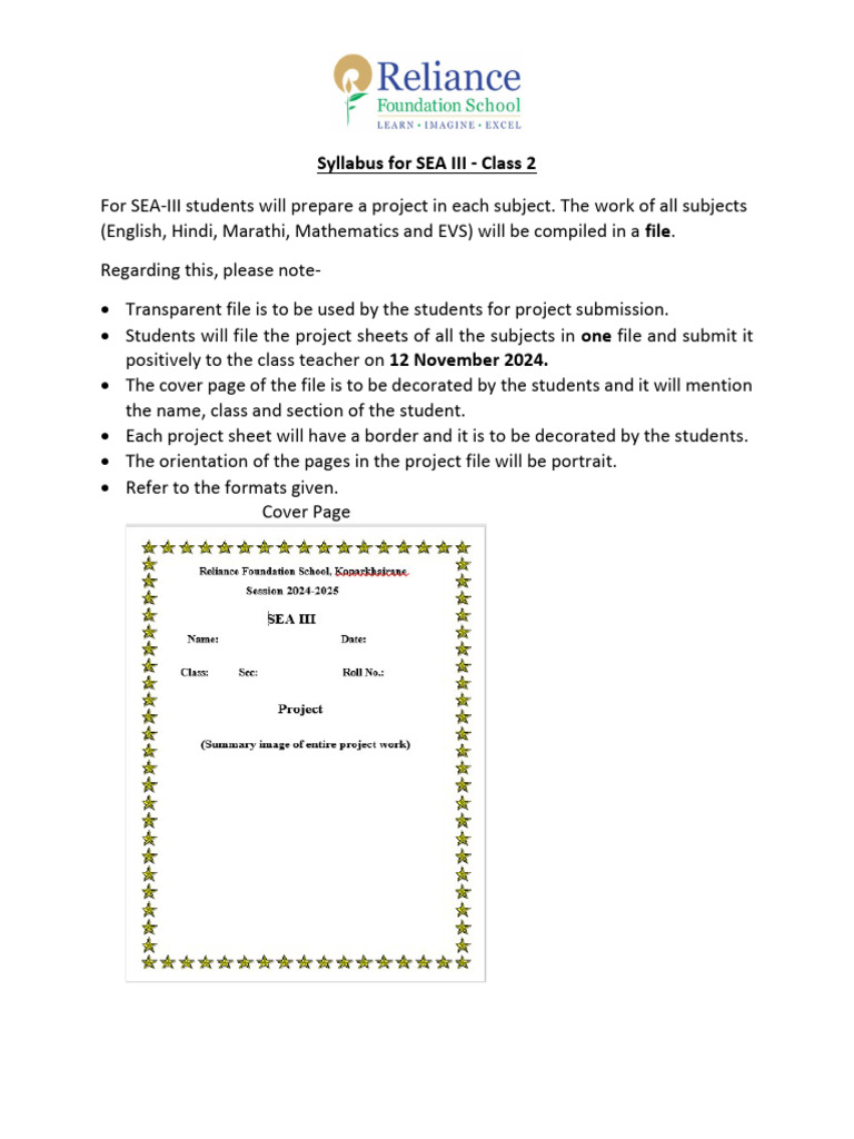 SEA III Class 2 Project Guide | PDF