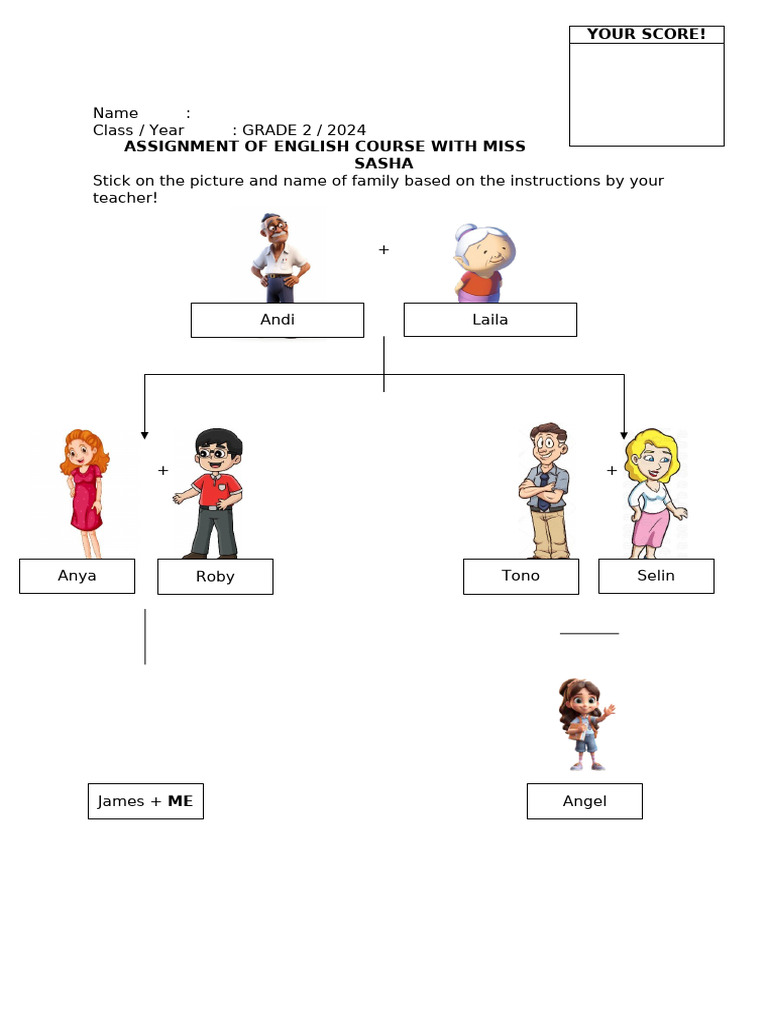 Grade 2 English Family Assignment | PDF