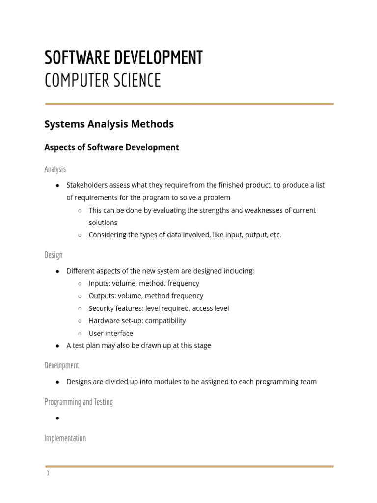 Section Three - Software Development | PDF