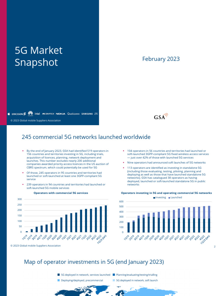 Global 5G Market Snapshot February 2023 | PDF | Computing | Information ...