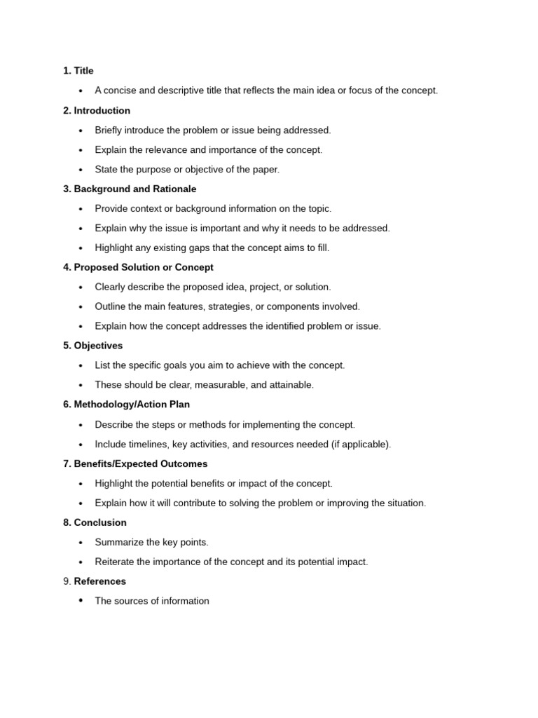 Concept Paper Parts and Sample | PDF | Mental Health | Behavioural Sciences