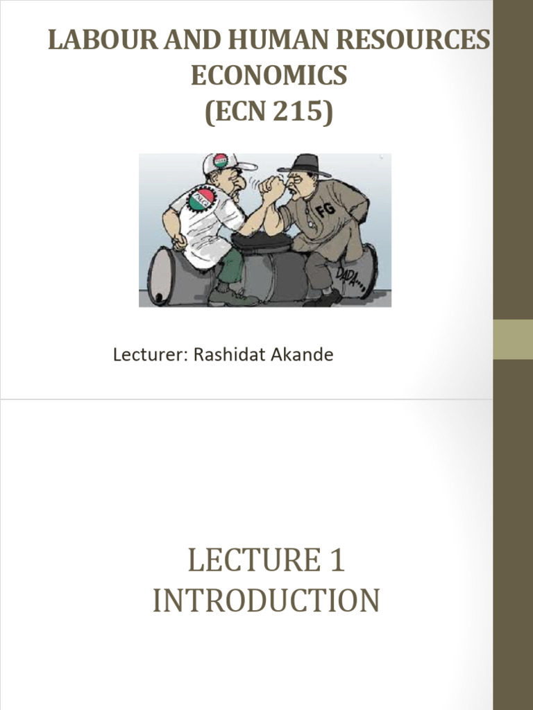 ECN 215 Note | PDF | Labour Economics | Production Function
