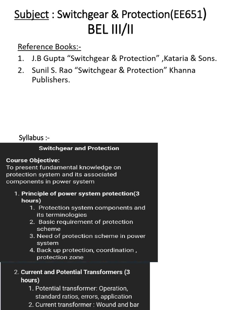 High-Tech Switchgear Protection Overview | PDF | Electrical Equipment ...