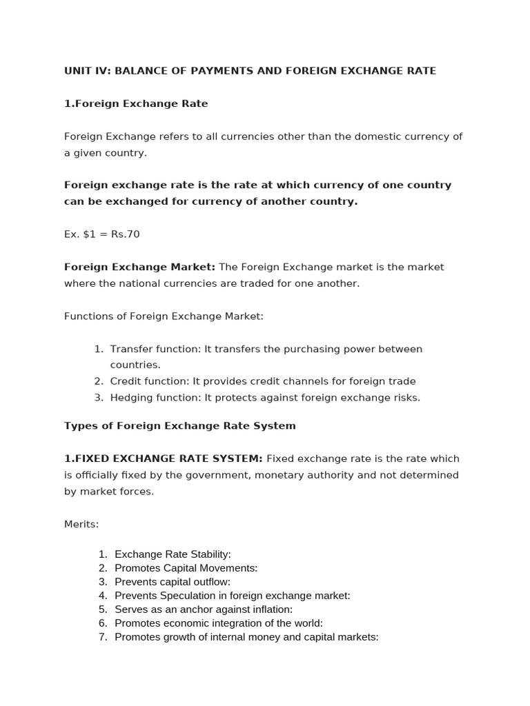 BALANCE OF PAYMENT | PDF | Exchange Rate | Currency Appreciation And ...