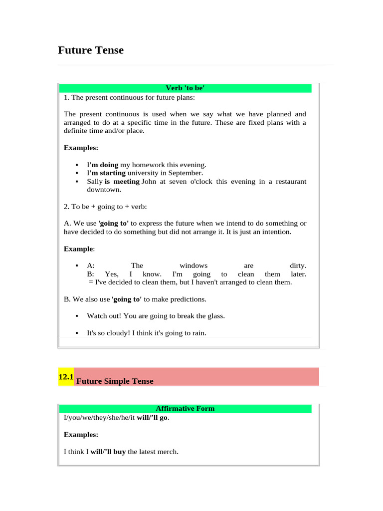 Future Tense Pdf Linguistic Morphology Syntax