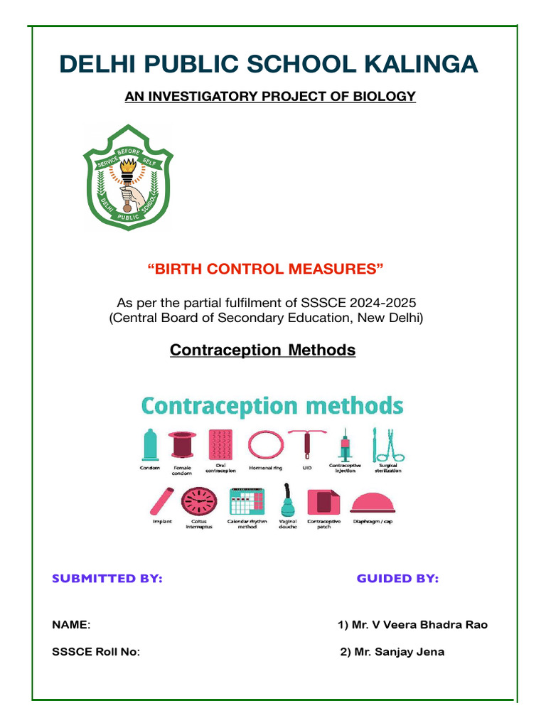 Birth Control Measures Project Overview | PDF | Birth Control ...