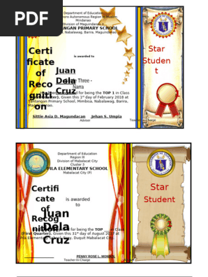 Award Certificates EDITABLE