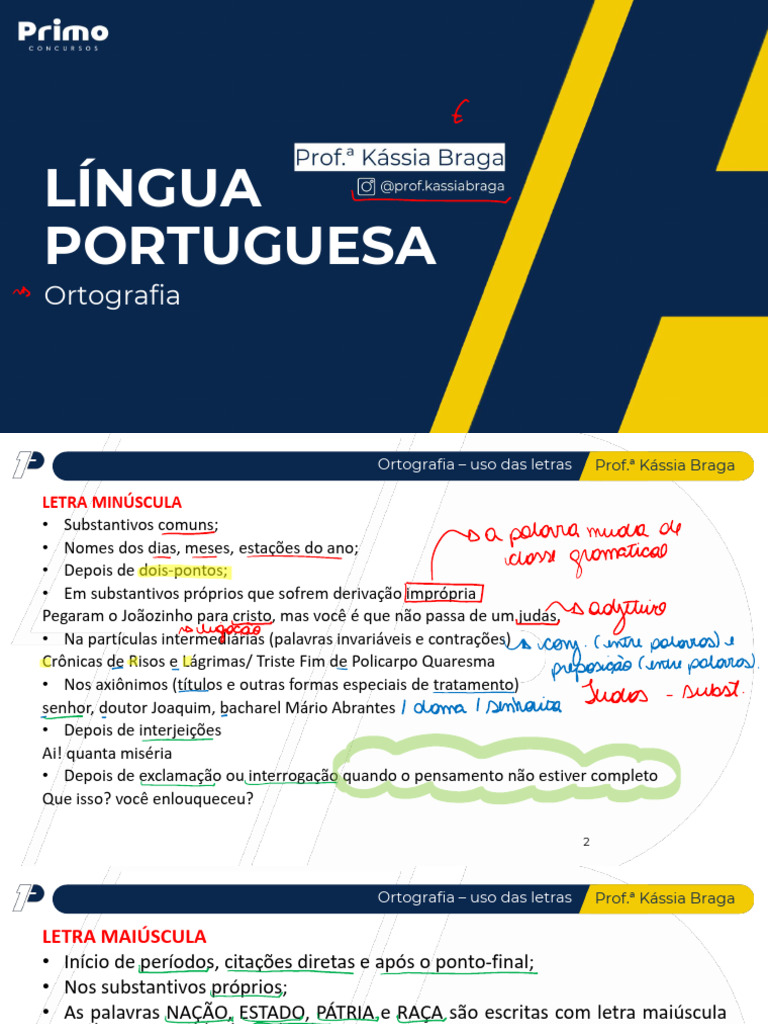 Regras de Ortografia em Português | PDF | Caixa alta e caixa baixa ...