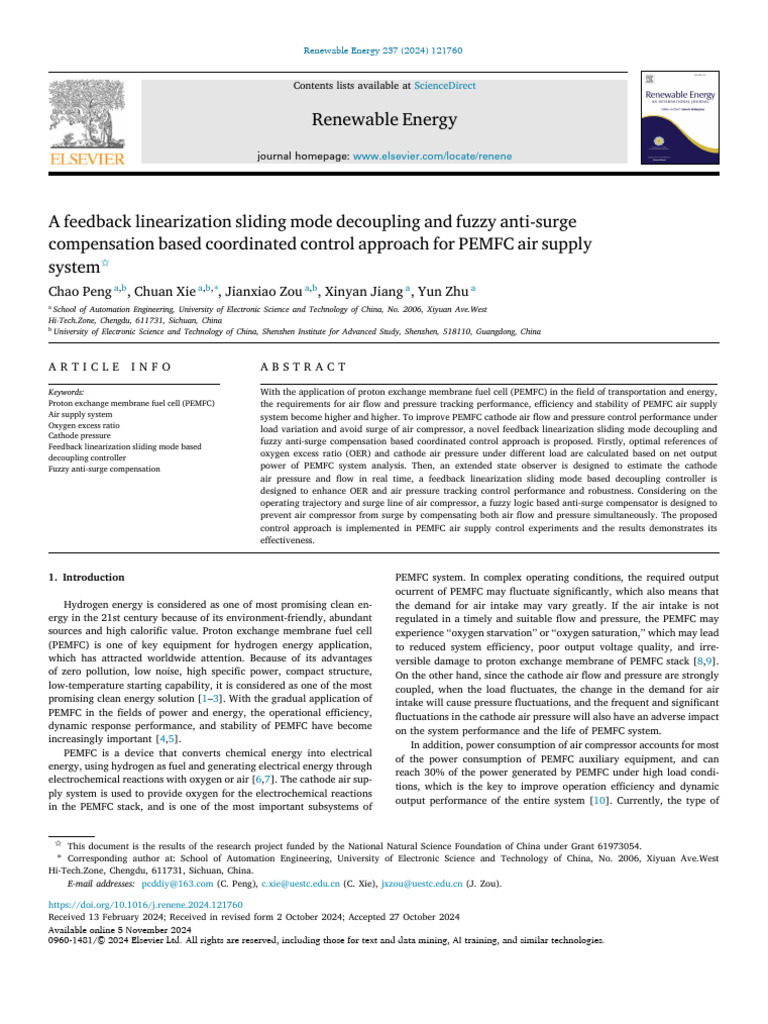 A Feedback Linearization Sliding Mode Decoupling and Fuzzy Anti - 2024 ...