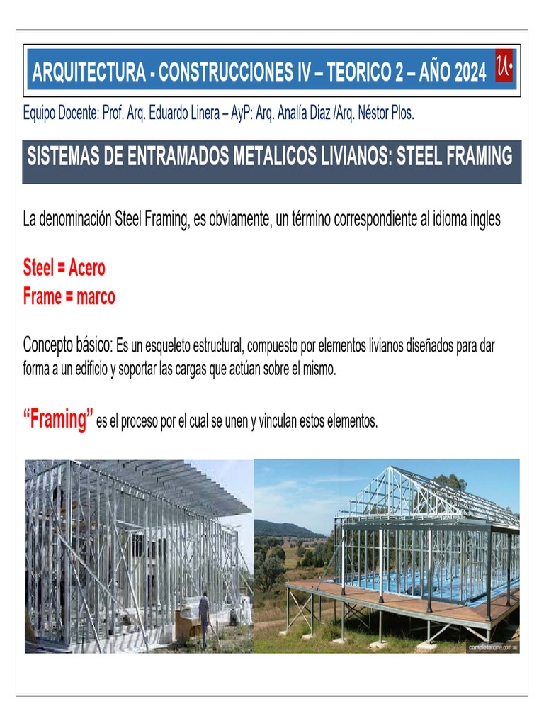 Introducción al Steel Framing Estructural | PDF | Enmarcado ...