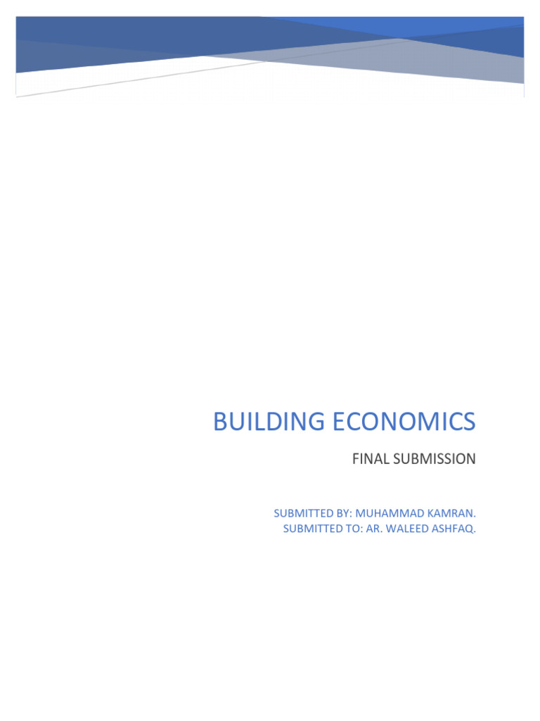 Building Economics Assignment | PDF | Employment | Labour Economics