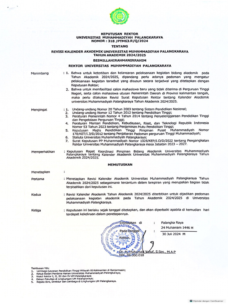 Revisi Kalander Akademik Umpr Tahun Akad | PDF