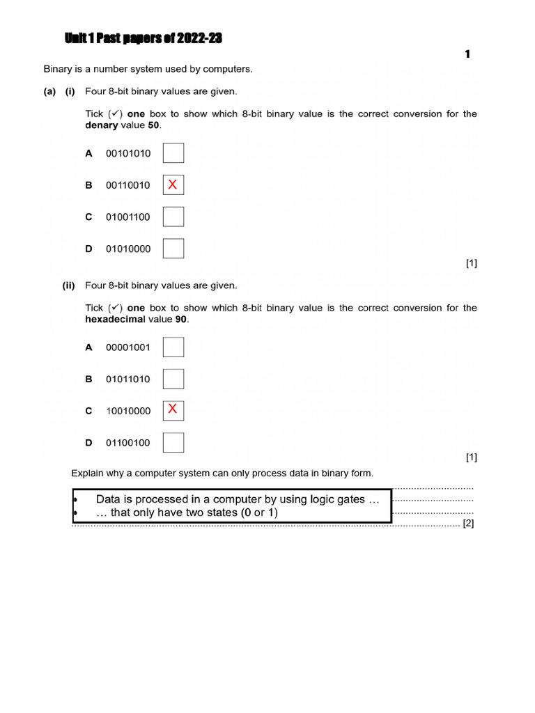 2022-23 IGCSE Computer Science Past Papers | PDF