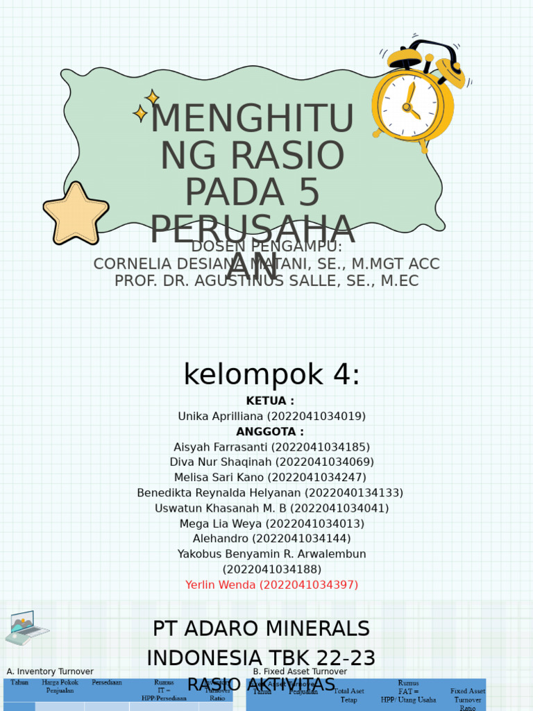 KELOMPOK 4 ALK - Menghitung Rasio | PDF