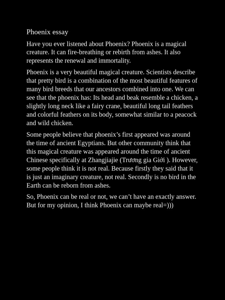 Fun Facts About the Phoenix Bird | PDF