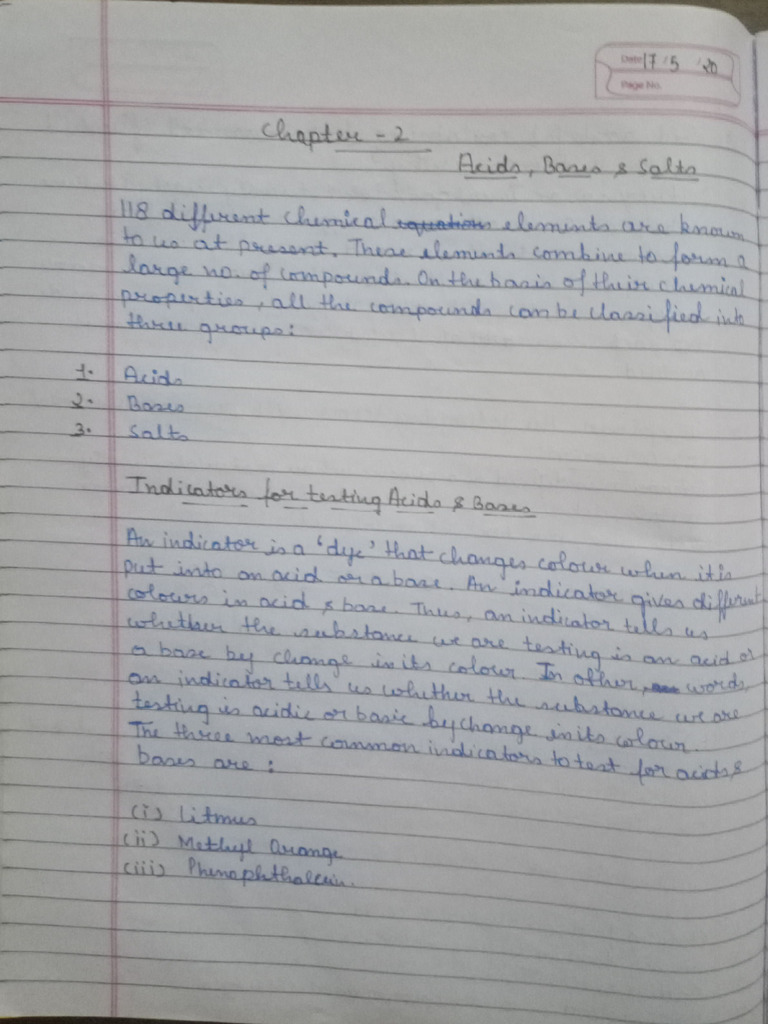 Acids, Bases and Salts Part 1 PDF | PDF
