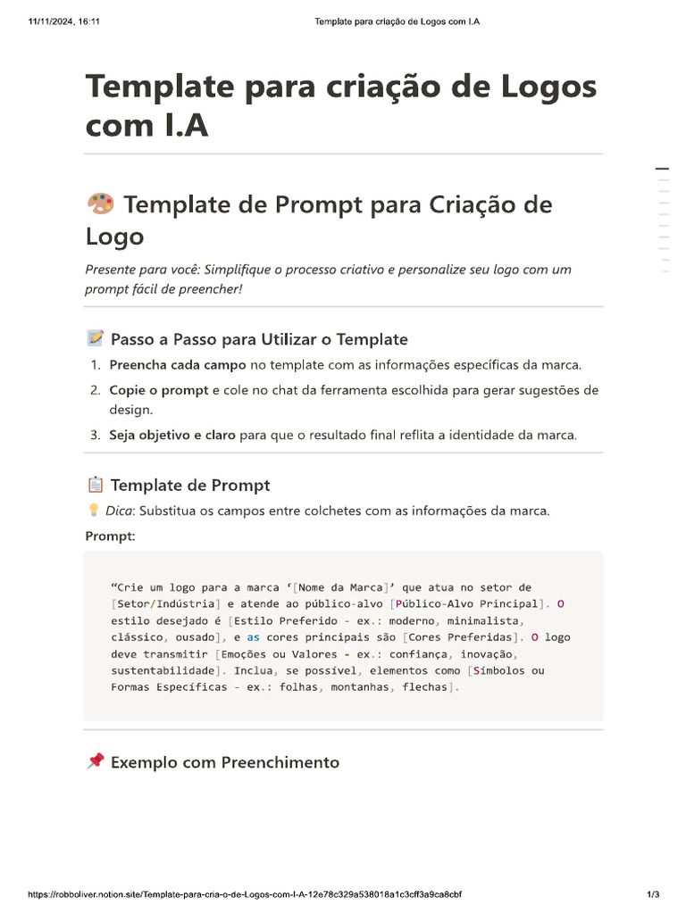 Template para Criacao de Logos Com IA | PDF